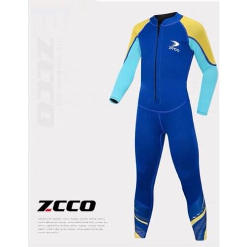 2.5MM Neoprene Childrens Boy One Piece Long Sleeve Wetsuit Warm And Windproof Snorkeling Surfing Kids Swimwears Wetsuit