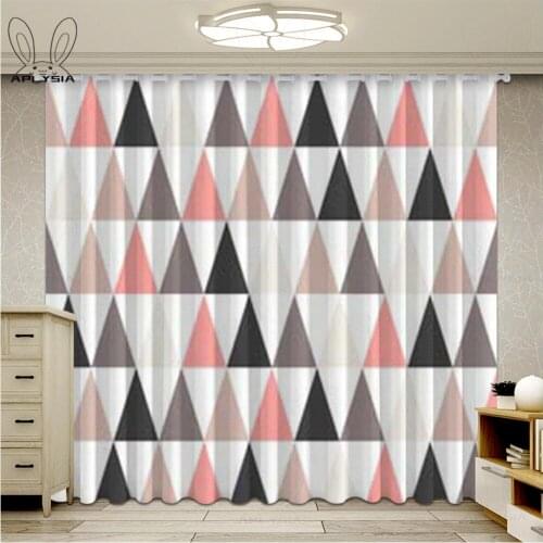 New Geometric Blackout Curtains for Bedroom Living Room Children Room Luxury Elegant Window Curtains Baby Drapes