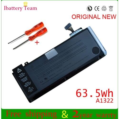 New A1322 battery for apple MacBook Pro 13 " inch A1278 MC700 MC374 MB990 Mid 2009-2011 version 63.5wh 10.95V 0 cycle