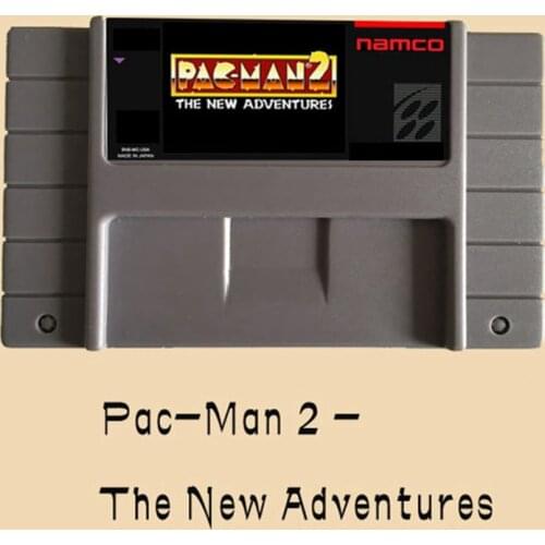 Pac-Man 2-The New Adventures 46 Pin 16 Bit Grey Game Card For USA NTSC Game Player