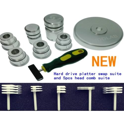 Auto HDD Hard disk Opening repair tools for data recovery 2.5"/3.5" hard drive platter swap suite+5pcs head replacement comb