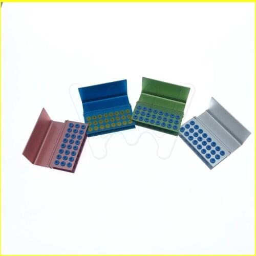 Dental FG Bur Disinfection Autoclave Holder Block With Silicone 24 Holes