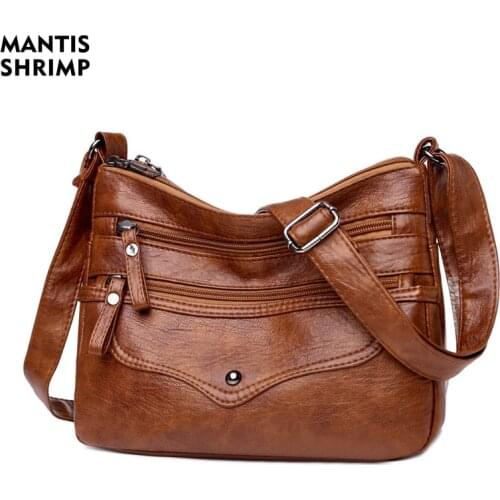 New Designer Shoulder Bag Soft PU Leather Handbag Women Messenger Bags Fashion Women Crossbody Bag Multifunction Female Flap