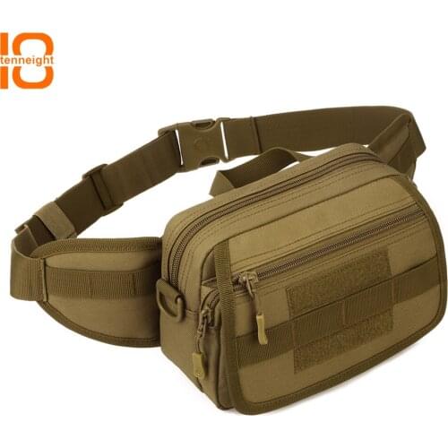 TENNEIGHT tactical molle bag Multi function Waterproof 6 inches phone sports climbing Waist bag Camouflage Messenger bag handbag