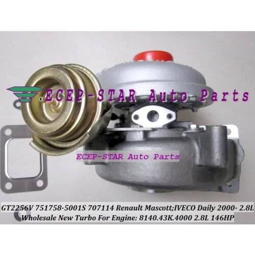 Free Ship GT2256V 751758 751758-0001 751758 01855042 Turbo For IVECO Daily C15 3.5T 6.5T For Renaul Mascott 8140.43K.4000 2.8L