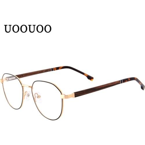 UOOUOO Wood glasses frame men women wooden eyeglasses retro square eyewear prescription glasses frame blu ray computer glasses