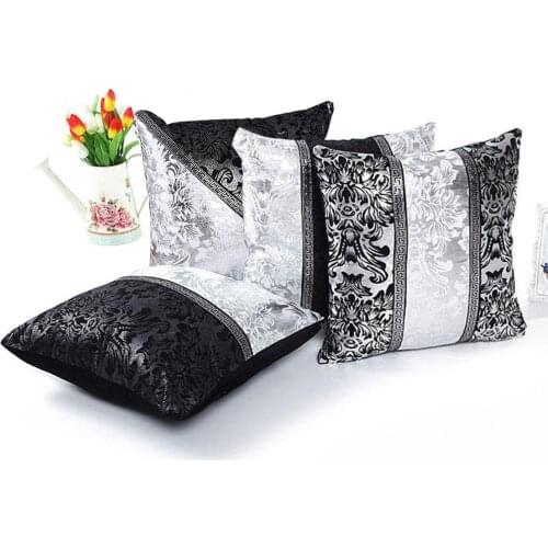 Vintage Black and White Flower Throw Pillow Cushion Cover Case Home Sofa Decor Hotel Home Decorative Pillowcase Pillow Cover