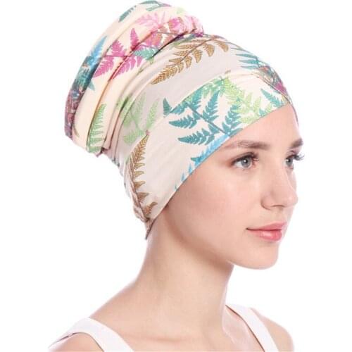 Women Islamic Muslim Turban Hat Hair Bonnet Head Scarf Wrap Cap Simple Bandage Many Different Beautiful Printing Dustproof Hat
