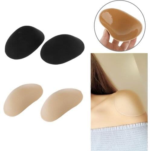 1 Pair Shoulder Push-up Pads Soft Silicone Self Adhesive Shoulder Enhancer Pad Womens Mens Sewing Accessories Shoulder Pads
