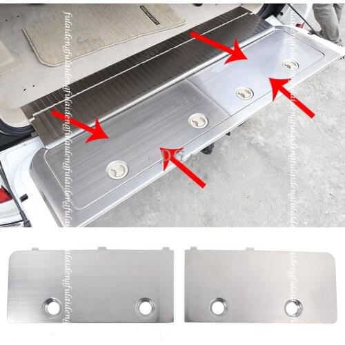 2pcs stainless steel Trunk Tailgate Toolbox protection Trim Cover For Toyota Land Cruiser LC200 2008-2020 Car Accessories