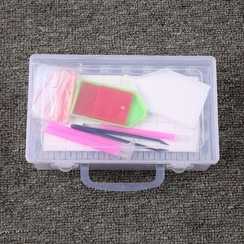 2020 New 72 grid diamond painting accessories tools bead jewelry Diamond embroidery DIY beaded plastic transparent storage box