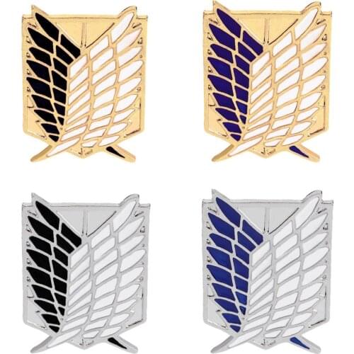 4 Colors of Freedom Wings Brooch Anime Peripheral Brooch Anime Lovers Collection Brooch Collar Backpack Coat Decoration Brooch