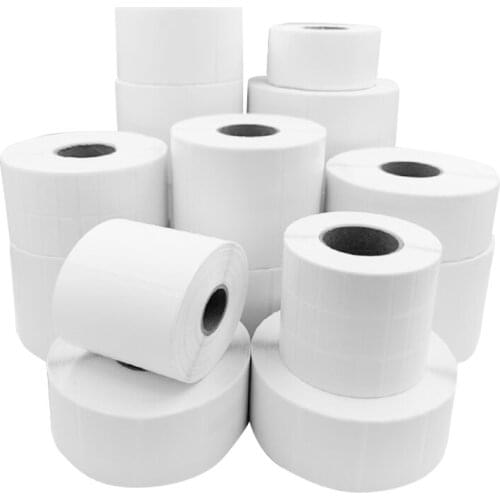 5Rolls Copperplate sticker paper Ribbon Printer paper blank copper plate barcode For Wax Ribbon Printer ZEBRA GPRINTER Toshiba