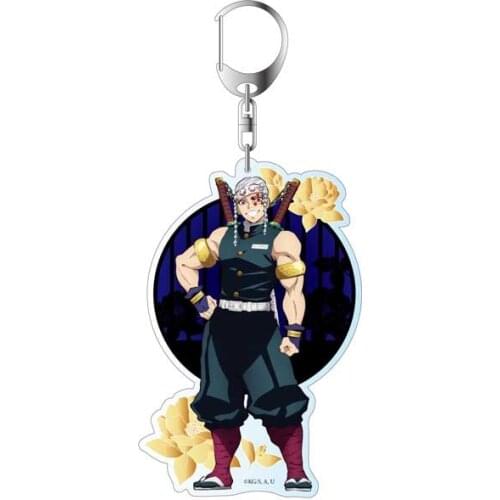 5pcs 10pcs 8Kind Demon Slayer Shinazugawa Genya Ubuyashiki Kagaya Ubuyashiki Amane Ubuyashiki Kiriya PVC Pendant Figure KeyChain