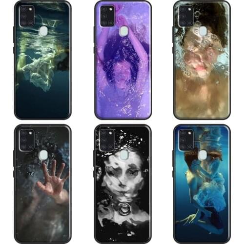 Abstract Art Underwater Boy Girl Case Cover For Samsung A72 A52 A32 A12 A10 A20 A30S A40 A50 A70 A11 A31 A51 A71 A20e A21S
