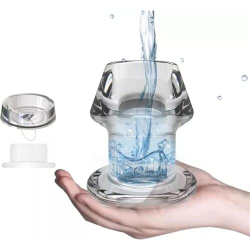 S M L XL XXL Enema Anal Dilator Clear TPE Sex Toys For Woman Men Gay Hollow Butt Plug Anal Dilator Vagina and Anus Dilation SM