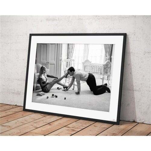 Black and White The Wolf of Wall Street Movie Poster Prints Canvas Wall Art Painting Pictures for Living Room Home Decor