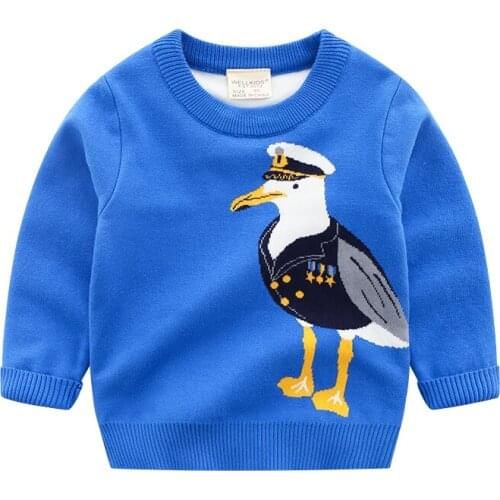 Kids Sweaters Children Clothing Boys Girls Cartoon Knitted Sweater Kid Spring Autumn Cotton Outer Wear Girl Pullover