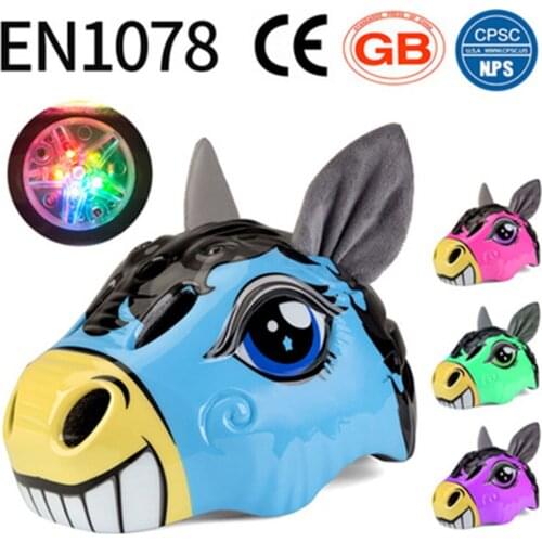 Batfox Child Cycling Helmet 3-8 Years Kids Helmets Lightweight Pony Pattern Cartoon Dinosaur Breathable Bike Cycling Equipment