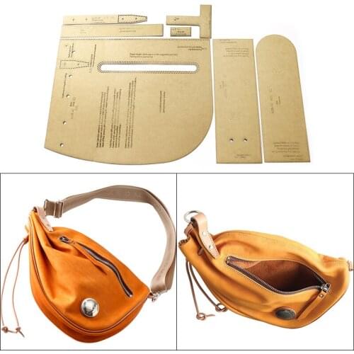 DIY handmade kraft paper mold template leather mens fashion chest bag sewing pattern DIY craft supplies 28*36*8cm
