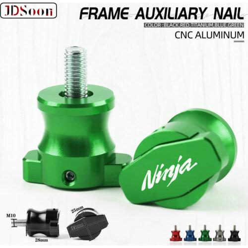 For KAWASAKI NINJA250 NINJA300 NINJA 250 300 Z250 Z300 Motorcycle CNC Frame Stands 10MM Screws sliders Swingarm Spools Slider
