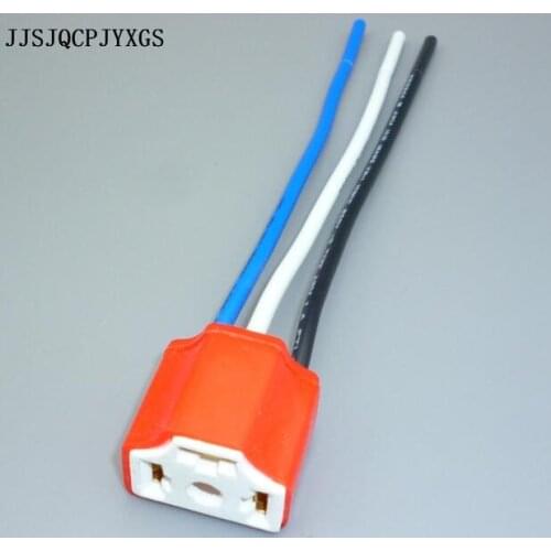 JJSJQCPJYXGS 16AWG 14.5cm copper cable Car H4 bulb holder types ,H4 ceramic bulb socket, Auto h4 connector
