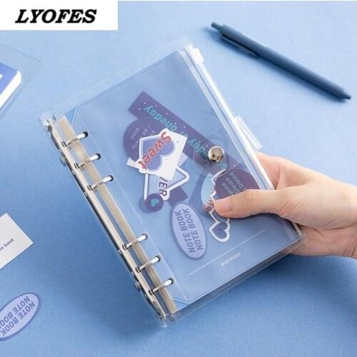 Pocket Planner 6 Ring Mini Binder DIY A6 Note Book Notebooks and Journals Sketchbook Notepads Stationery School Office Supplies