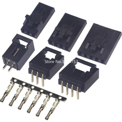 10 Sets MX2.54 Dupont Connector 2/3/4/5/6Pin with Belt Buckle Single Row 2.54mm Straight Pin Curved Pin Housing Terminals