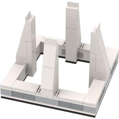 MOC 21039 Idea Creative Apollo Saturn V Launch Platform Launch Vehicle Base Building Blocks DIY Education Rocket Childrens Toys