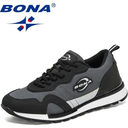 BONA 2021 New Designers Trendy Sneakers Men Casual Shoes Italian Style Leisure Footwear Man Non-slip Vulcanized Shoes Mansculino