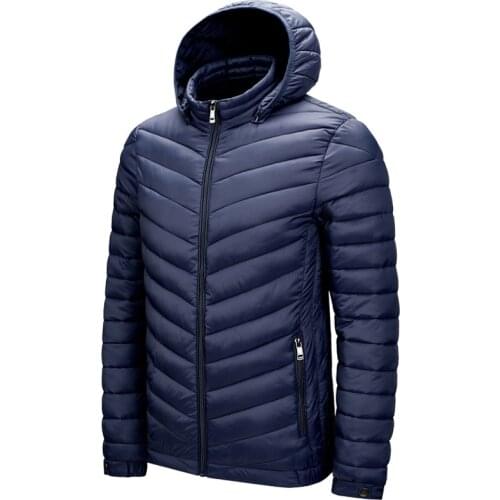 Fad New Solid Color Mens Coats Casual Detachable Hat Warm Buttons Mens Jackets and Coats Winter Vogue Simple Coat Men