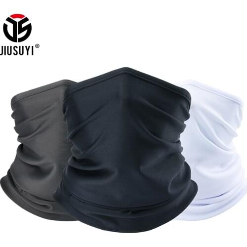Summer Sunscreen Lycra Tube Scarf UV Protection Breathable Half Face Mask Cover Neck Buffs Headband Motorcycle Bandana Men Women