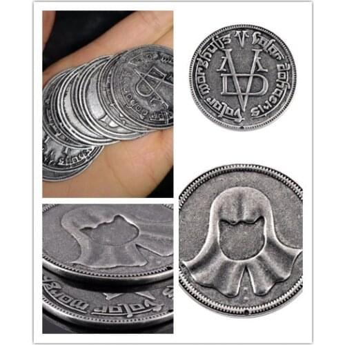 Hot Sell Coin Valar Morghulis High Valyrian Cosplay Metal Coin Faceless Man Iron Coins Prop