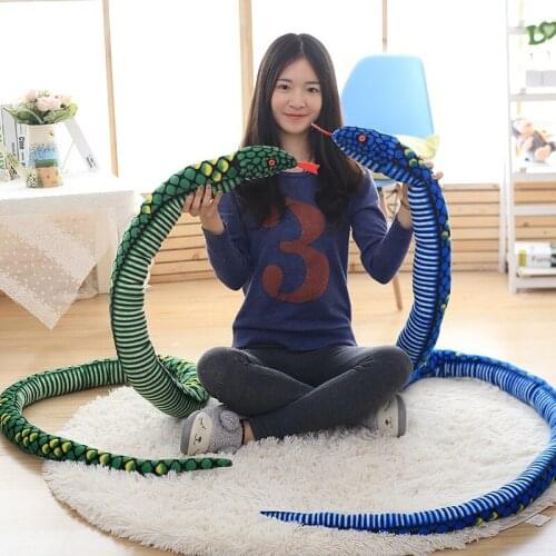 280cm plush new Simulation Python stuffed soft good quality lovely toy Educational for children christmas Halloween gift for kid