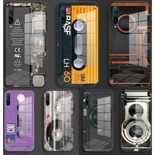 Soft Glass Case For Huawei Honor 30 20 10 Lite Pro 10i 20i 9a 8a 8x Balck Cover Camera tape calculator