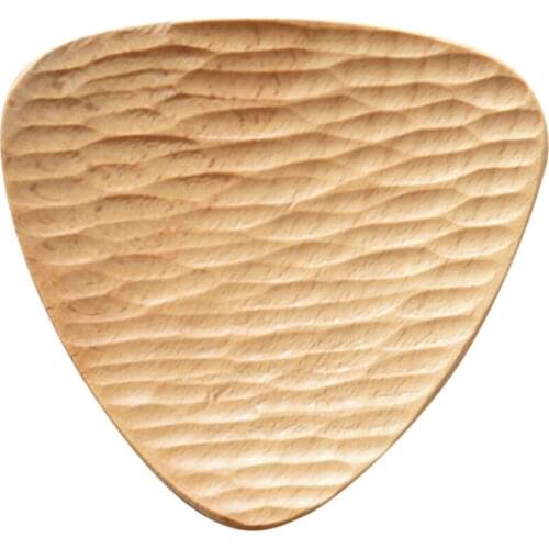 New Hand-Carved Tortoiseshell Beech Wood Plate Triangular Snack Plate Side Dish Plate Wooden Plate Hotel Supplies