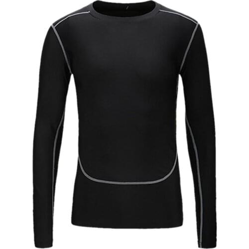 New! Men Fitness Gym Basketball Running Training Quick-Dry Slim Long Sleeve Top Tight T-Shirt Rashgard
