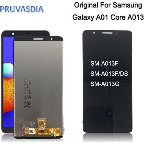 Original For Samsung galaxy A01 core LCD SM-A013G A013F A013G LCD Display Touch Screen Digitizer Replace Assembly With Frame