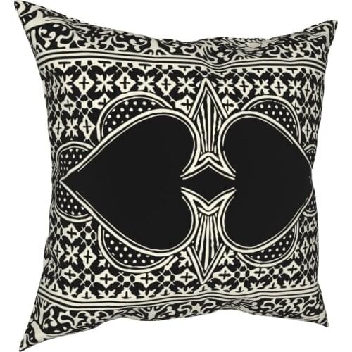 Poker Gambling Card Playing Cards Pillow Case Home Decorative Cushion Cover Throw Pillow for Home Double-sided Printing Leisure