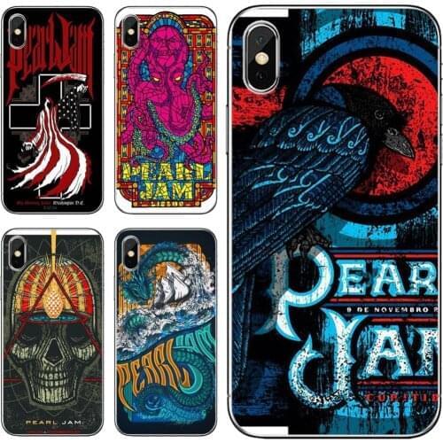 TPU Silicone Case For Samsung Galaxy S7 S8 S9 S10E S20 FE Note 10 20 Edge Lite Plus Ultra Pearl-Jam-PJ-milwaukee--Rock