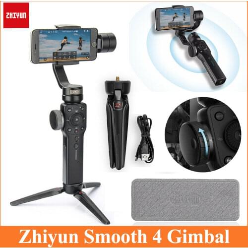 ZHIYUN Smooth 4 Stabilizer for Phone, for iPhone X Xs Max, Samsung S8 & Action Camera, 3 Axis Handheld Smartphone Gimbal