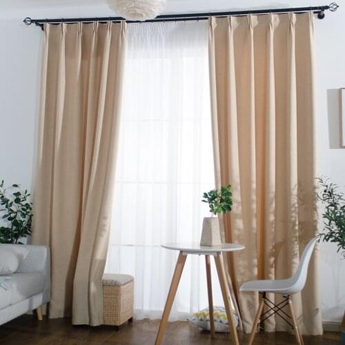 Blackout Curtain for Living Room Bedroom Window Curtains Drapes Blind Solid Color Thermal Insulated Panel Treatment Cortinas