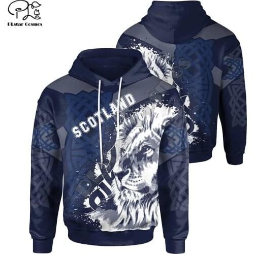 PLstar Cosmos Newest Fashion Scotland Lion Symbol 3D Print Hoodie Sweatshirts Flag Zip Hooded Men/Women Casual Streetwear S7
