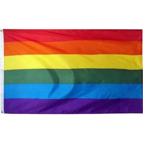 Event Party Supplies Polyester Gay Pride Rainbow Banner Transgender Lesbian LGBT Rainbow Flags LX8185