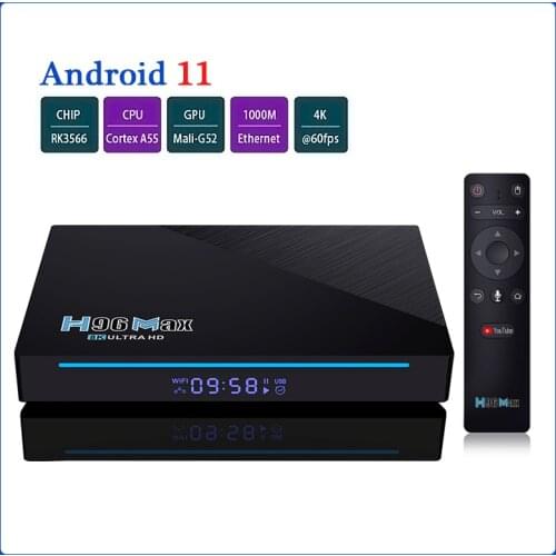 New H96 Max 3566 Android 11 TV Box 1000M Voice Remote H96max Media Player 2.4G 5G Wifi TV box Assistant 4K HD