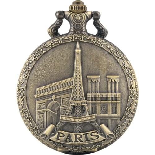 Vintage Bronze Pocket Watch Men Fashion Women Clock Retro Large Necklace Chain Quartz Pendant Watches reloj enfermera