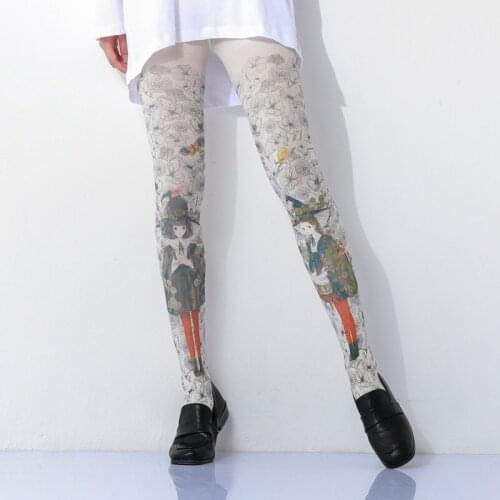 Cartoon Figure Printed Women Pantyhose Free Shipping