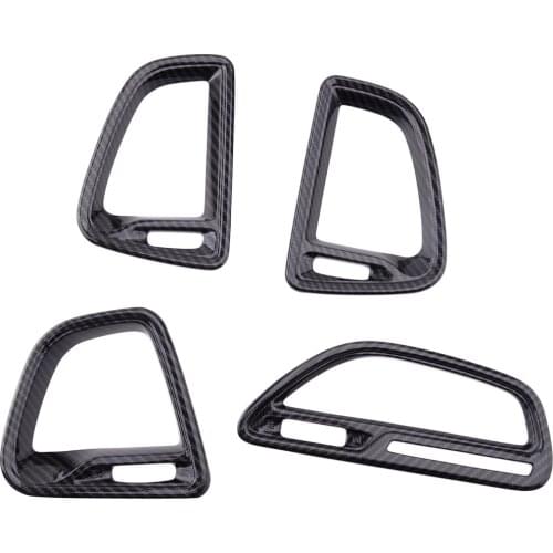 1 Set Center Console Air AC Vent Outlet Cover Trim Carbon Fiber Style ABS Fit For Dodge Challenger 2015 2016 2017 2018 2019 2020