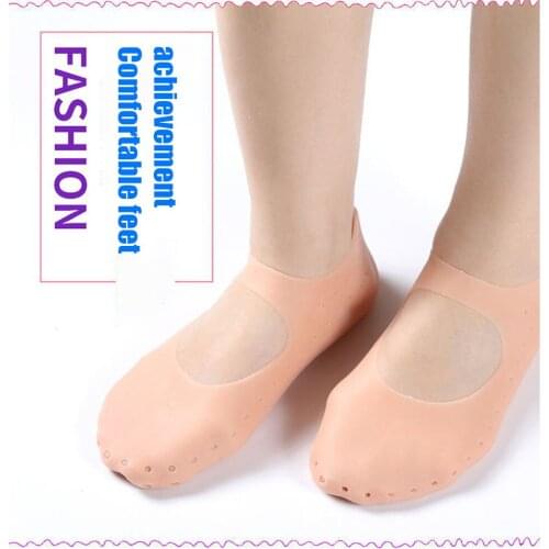 1 Pair Silicone Foot Chapped Care Tool Moisturizing Gel Heel Socks Cracked Skin Care Protector Pedicure Health Monitors Massager