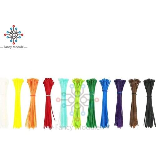 100 PCS Colorful Nylon Cable Marker Ties,Label Wire Straps,Self-Locking Plastic Nylon Cable,12 Colors 2.5*100mm